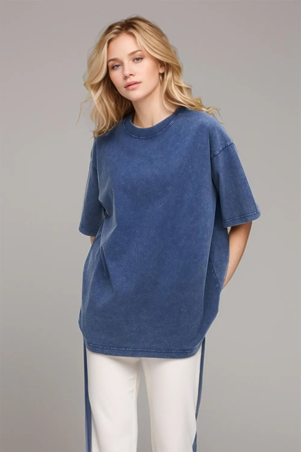 Basic Bae Round Neck Half Sleeve T-Shirt - Desert Sunday