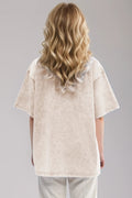 Basic Bae Round Neck Half Sleeve T-Shirt - Desert Sunday