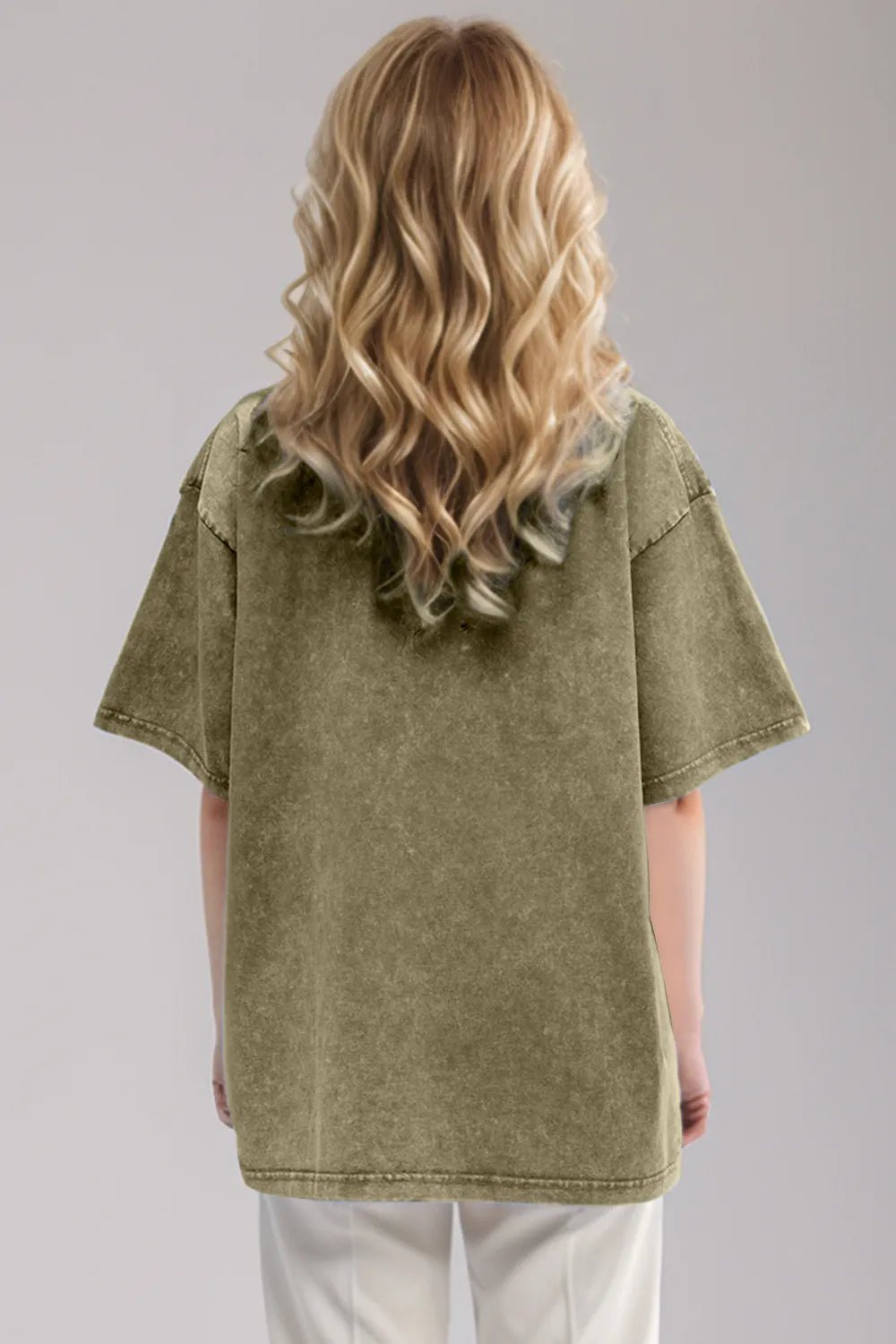 Basic Bae Round Neck Half Sleeve T-Shirt - Desert Sunday