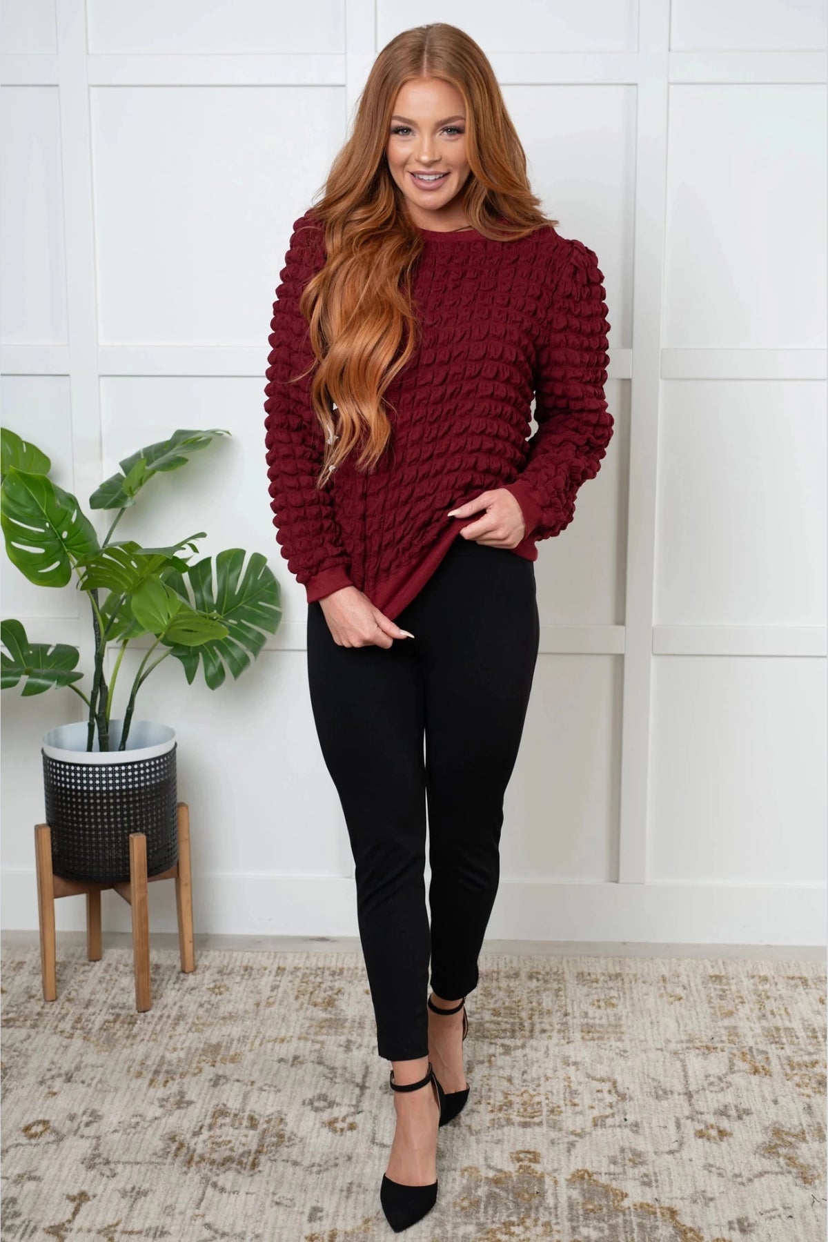 Berry Bliss Textured Top - Desert Sunday