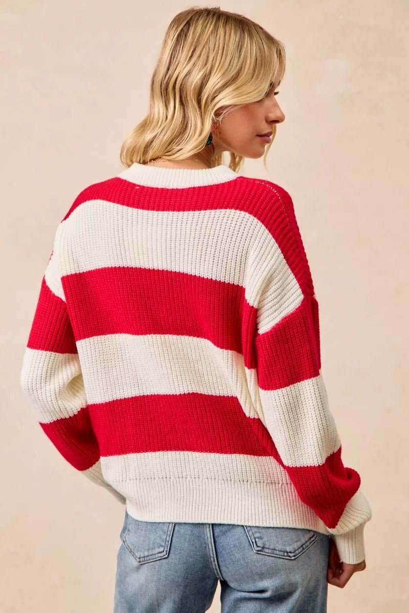 BiBi Christmas Merry Lettering Sweater - Desert Sunday