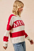 BiBi Christmas Merry Lettering Sweater - Desert Sunday