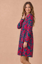 Blooming Beauty Long Sleeve Floral Dress - Desert Sunday