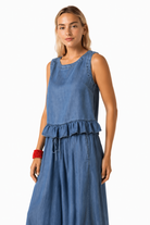 Blue Horizon Top - Desert Sunday