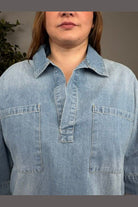 Candace Patch Pocket Denim top - Desert Sunday