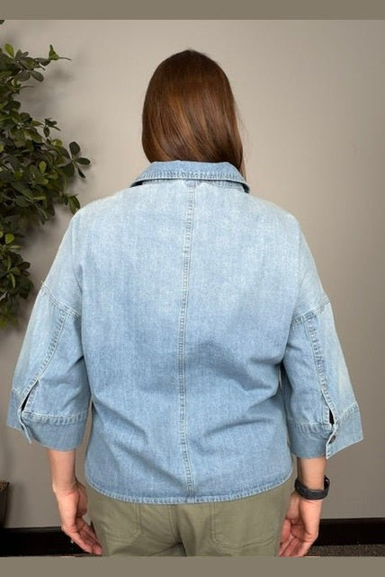 Candace Patch Pocket Denim top - Desert Sunday