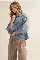 Candace Patch Pocket Denim top - Desert Sunday