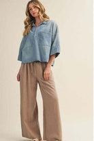 Candace Patch Pocket Denim top - Desert Sunday