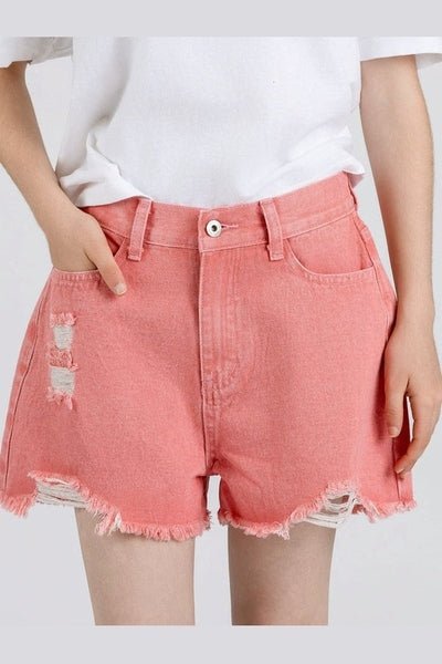 Canyon Fade Denim Shorts in Pink - Desert Sunday