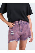 Canyon Fade Denim Shorts in Purple - Desert Sunday