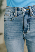 Carla High Waist Ankle Straight Jean in Break Through Blue - Desert Sunday