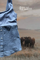 Chambray Hem Tank - Desert Sunday