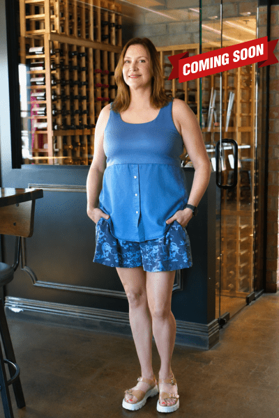 Chambray Tank and Blue Buck Shorts - Desert Sunday