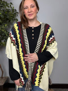 Chilly Nights Kimono Wrap with Tassel Tie - Desert Sunday