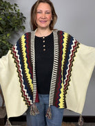 Chilly Nights Kimono Wrap with Tassel Tie - Desert Sunday