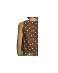 Cocoa Lace Dot Top - Desert Sunday
