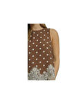 Cocoa Lace Dot Top - Desert Sunday