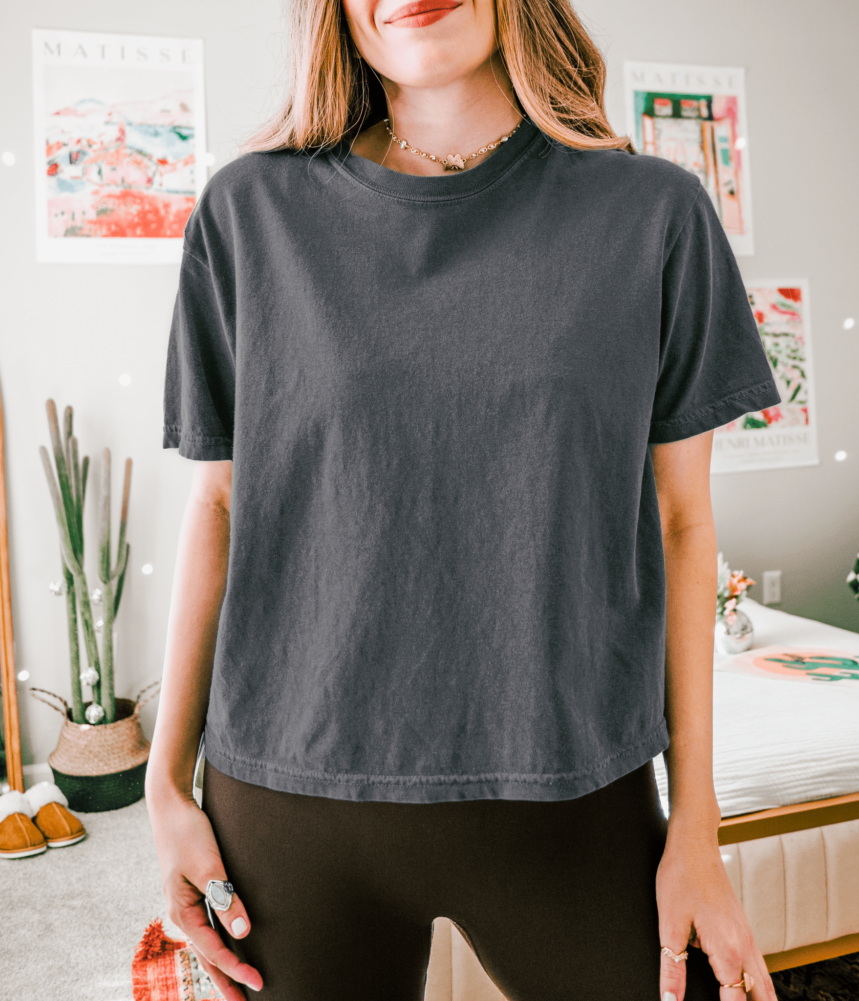 Comfort Color Boxed Tee in Black - Desert Sunday