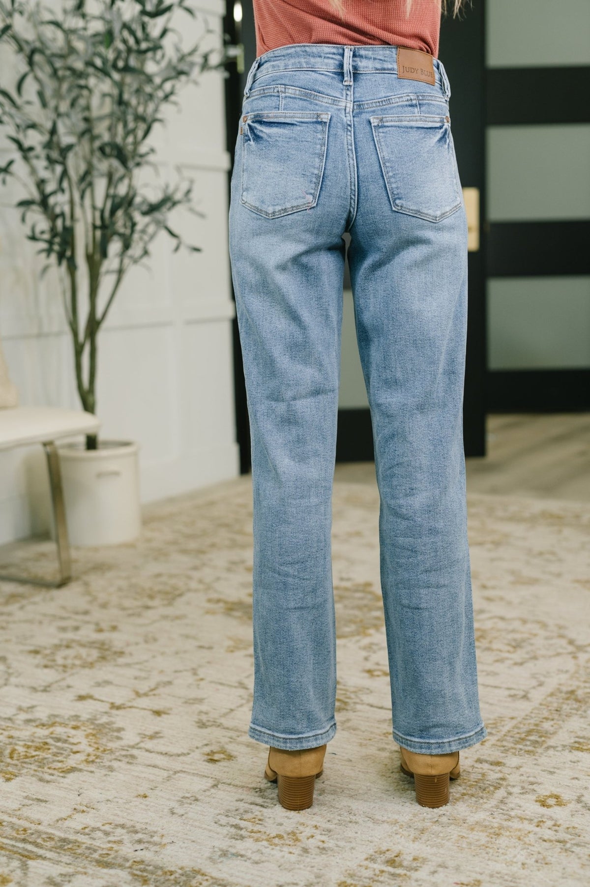 Corrine Mid Rise Control Top Vintage Straight Jeans - Desert Sunday
