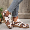 Cow Print Casual Sneakers - Desert Sunday