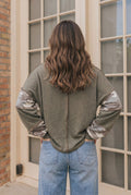 Cozy Camo Color Block Pullover - Desert Sunday