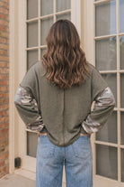 Cozy Camo Color Block Pullover - Desert Sunday