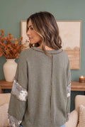 Cozy Camo Color Block Pullover - Desert Sunday