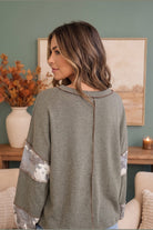 Cozy Camo Color Block Pullover - Desert Sunday