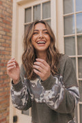 Cozy Camo Color Block Pullover - Desert Sunday