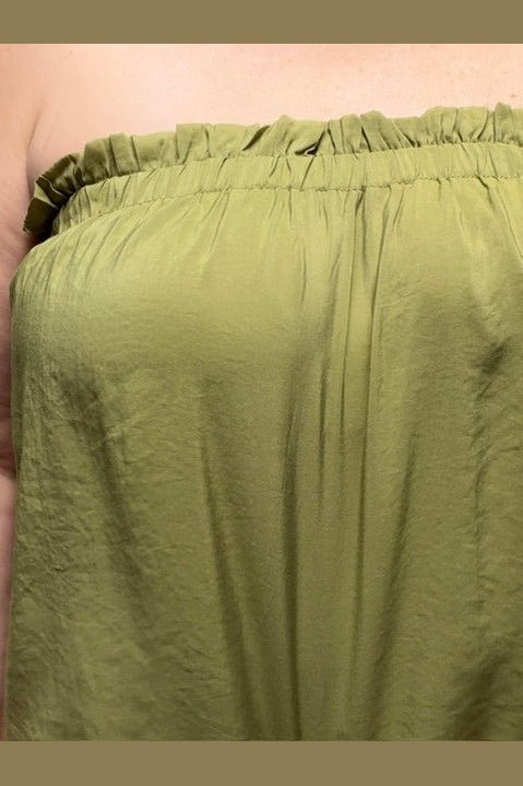 Crinkled Breeze Bubble Top in Mink - Desert Sunday
