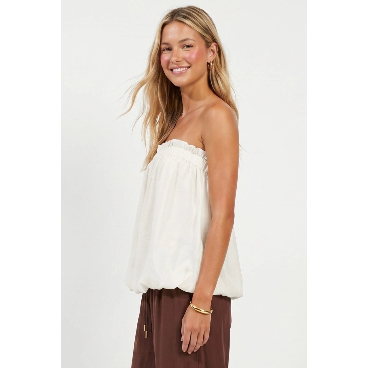 Canyon Breeze Bubble Top in White - Desert Sunday