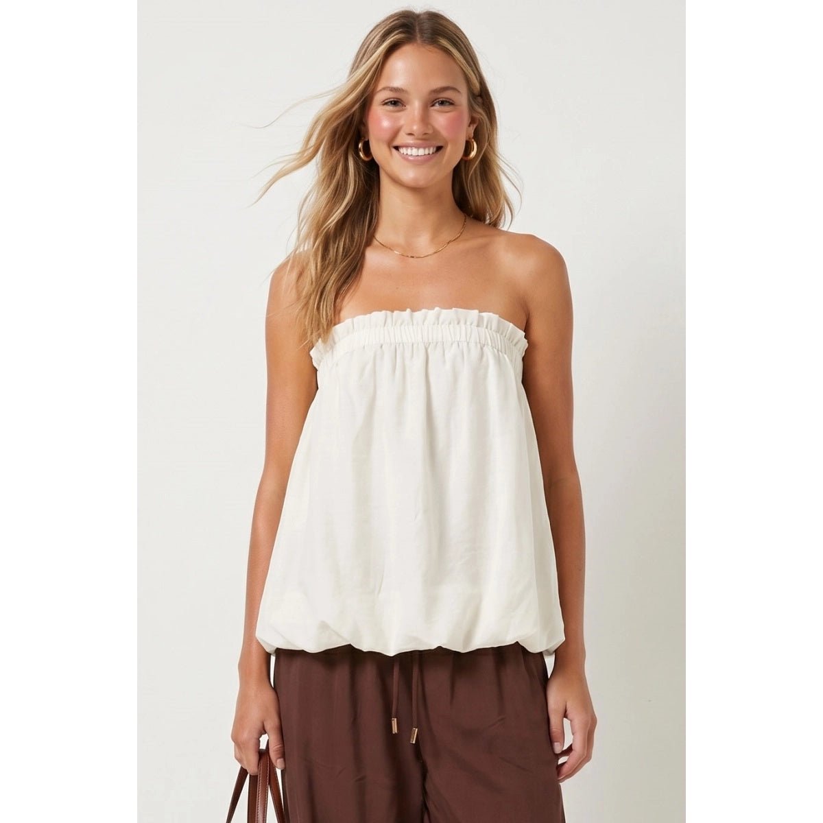 Canyon Breeze Bubble Top in White - Desert Sunday