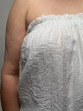 Crinkled Breeze Bubble Top in White - Desert Sunday