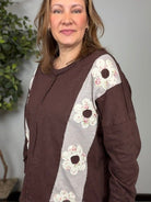 Darling Daisies Long Sleeve in Brown - Desert Sunday