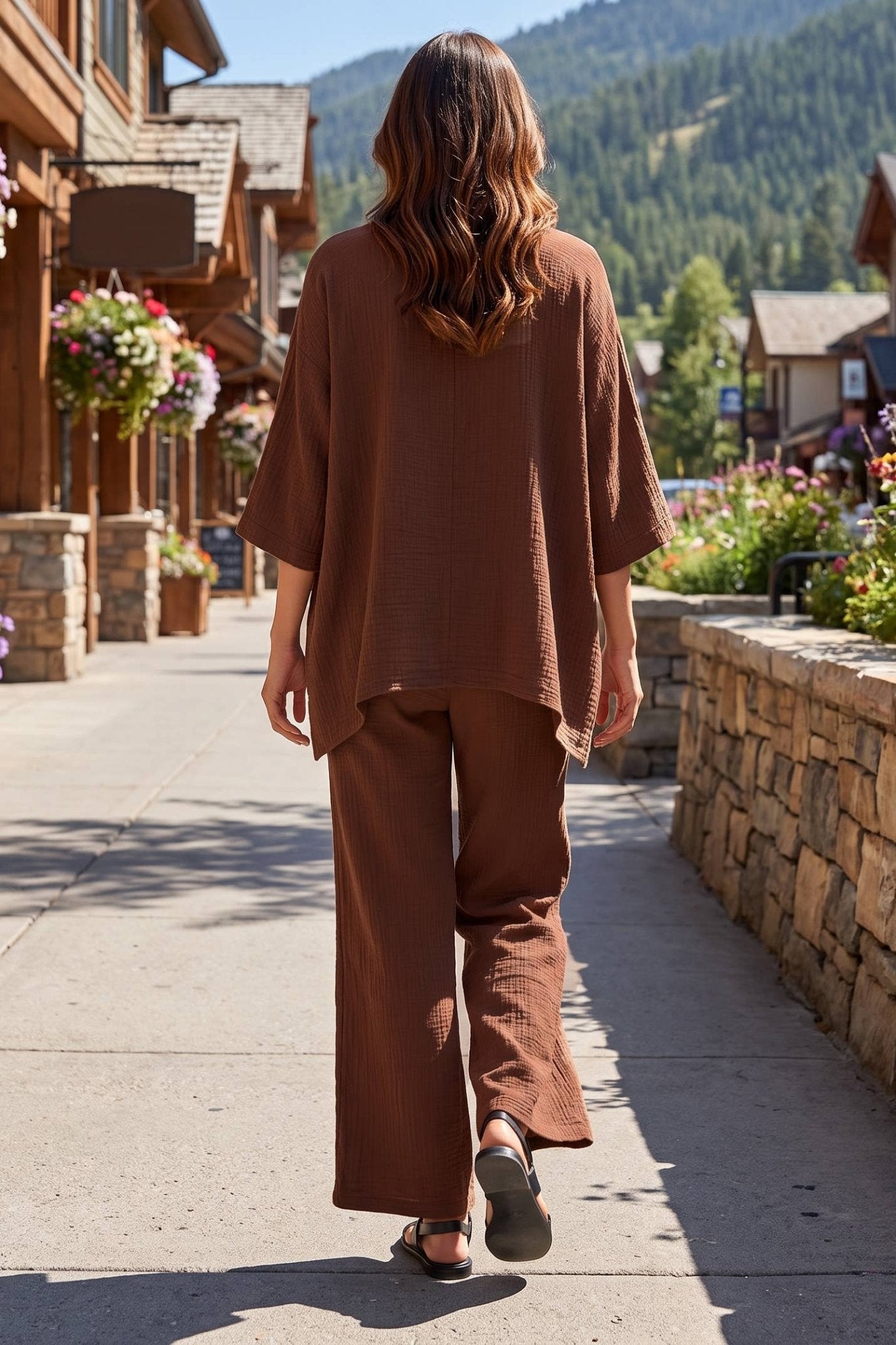 Dear Scarlett Gauze Two-Piece Set - Desert Sunday