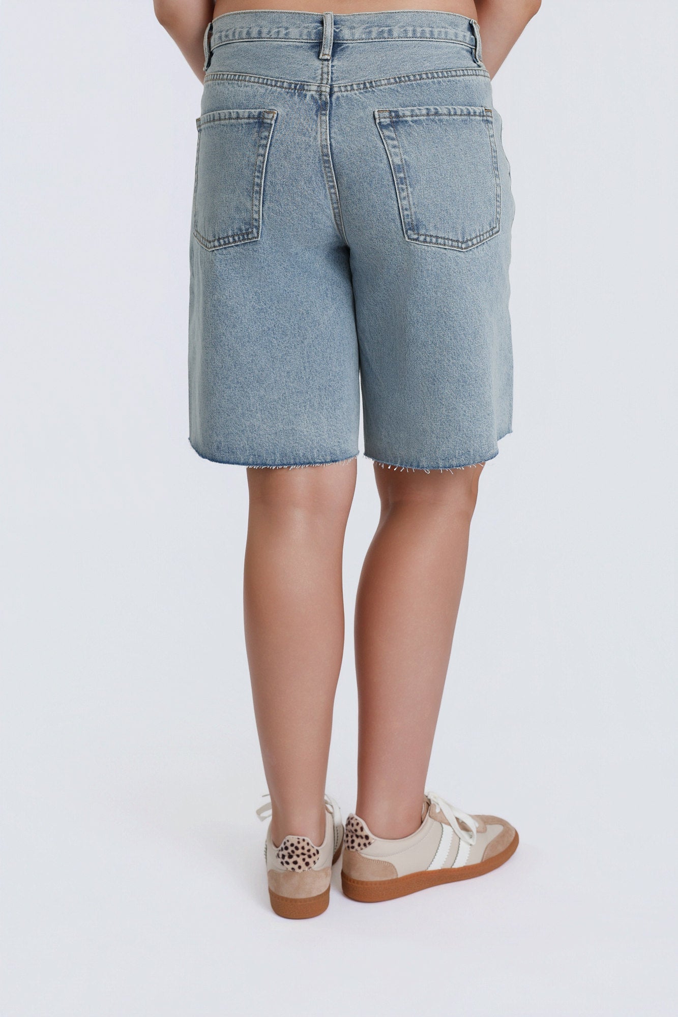 Desert Cotton Mid-Rise Bermuda Shorts - Desert Sunday