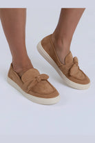 Desert Knot Slip Ons in Camel - Desert Sunday
