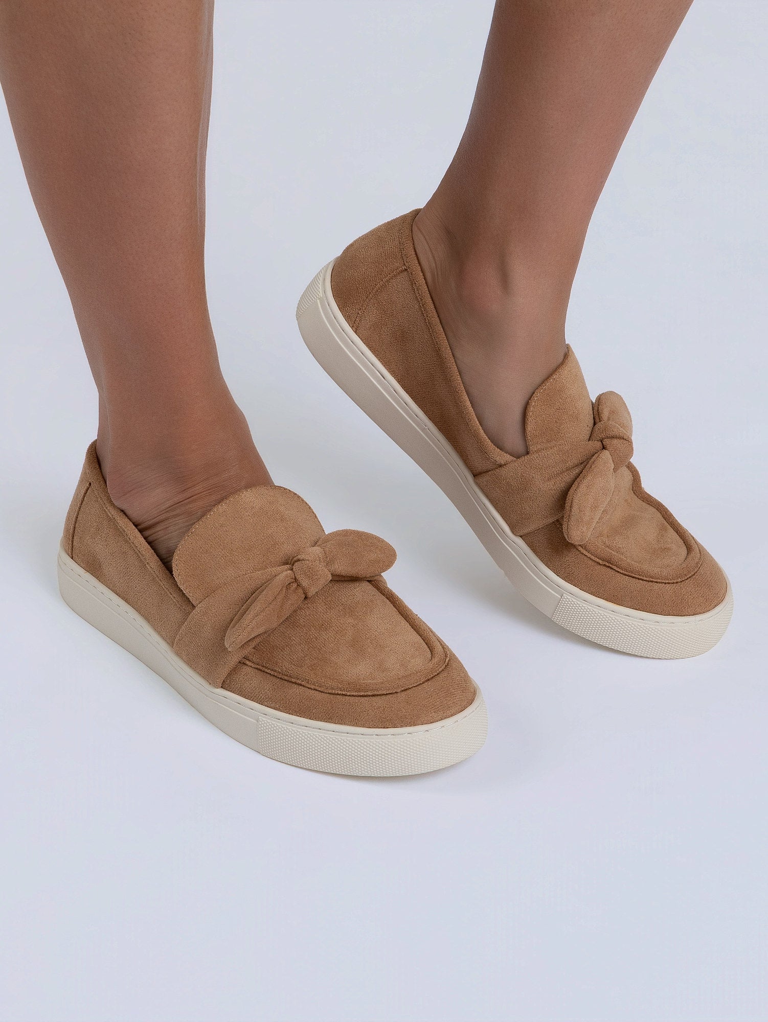 Desert Knot Slip Ons in Camel - Desert Sunday