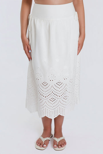 Desert Lace Eyelet Skirt - Desert Sunday