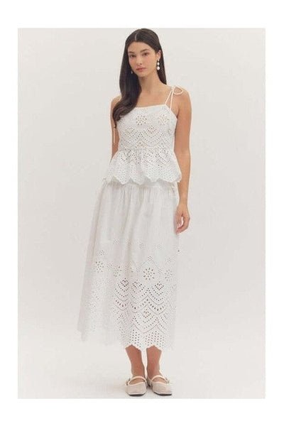 Desert Lace Eyelet Top - Desert Sunday