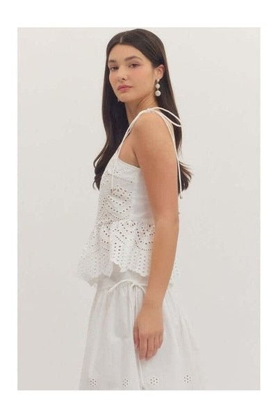 Desert Lace Eyelet Top - Desert Sunday
