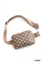 Dot Your Day Polka Dot Belt Bag In Brown - Desert Sunday