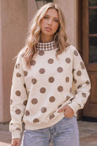 Dots & Plaid Forever Cozy Pullover Sweatshirt - Desert Sunday