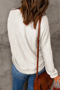 Double Take Full Size Round Neck Long Sleeve T-Shirt - Desert Sunday