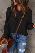 Double Take Full Size Round Neck Long Sleeve T-Shirt - Desert Sunday