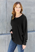 Double Take Full Size Round Neck Long Sleeve T-Shirt - Desert Sunday
