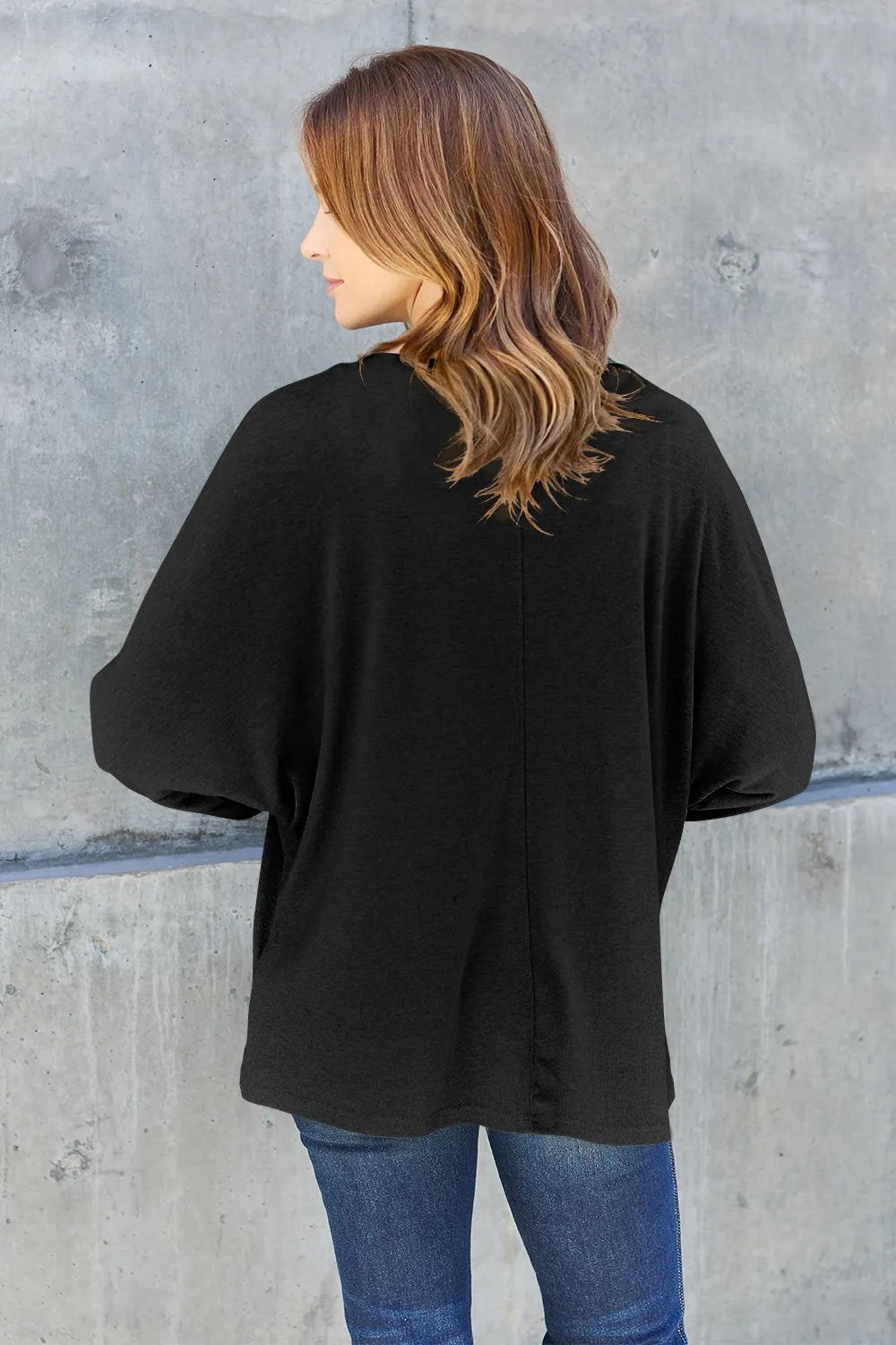 Double Take Full Size Round Neck Long Sleeve T-Shirt - Desert Sunday