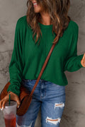 Double Take Full Size Round Neck Long Sleeve T-Shirt - Desert Sunday