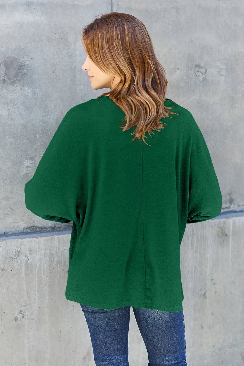 Double Take Full Size Round Neck Long Sleeve T-Shirt - Desert Sunday
