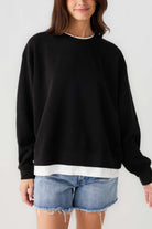 Double Take Pullover in Black - Desert Sunday